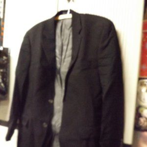 MENS, BIG AND TALL, SIZE 40, CALVIN KLEIN, BLACK SUIT JACKET, WOOL